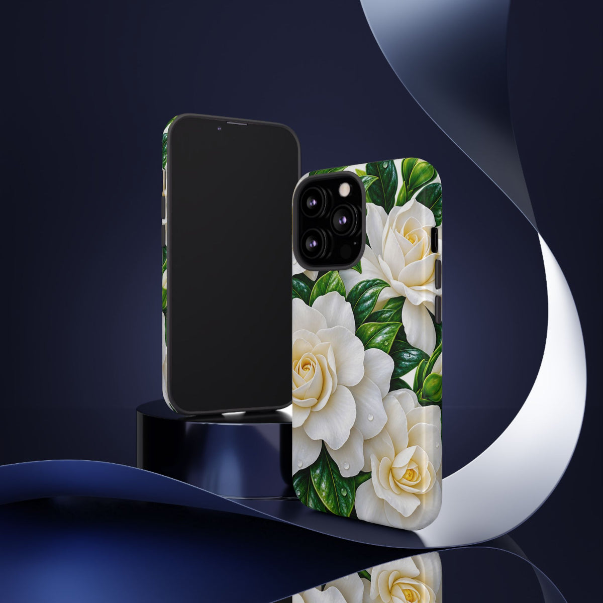 Floral Camellia Tough Case — White Gardenia Phone Cover