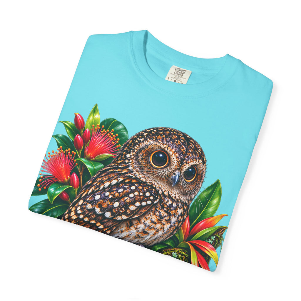 Owl & Hibiscus Shirt — Tropical Owl Graphic T-Shirt