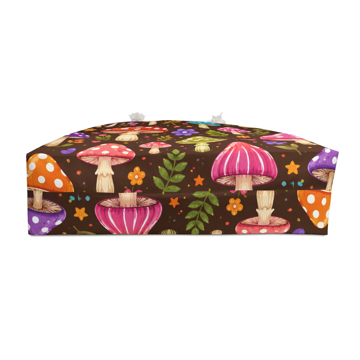 Whimsical Colorful Mushrooms Weekender Bag | Mushroom Tote