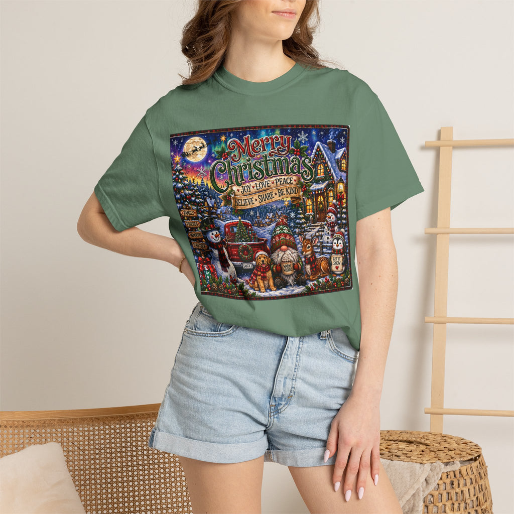 Christmas Village Dogs T-Shirt — Merry Christmas Dog Lover Tee