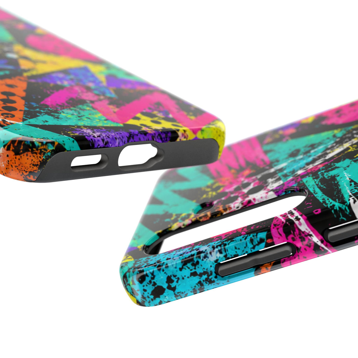 Tough Phone Case — Neon Graffiti Splash Protective Cover