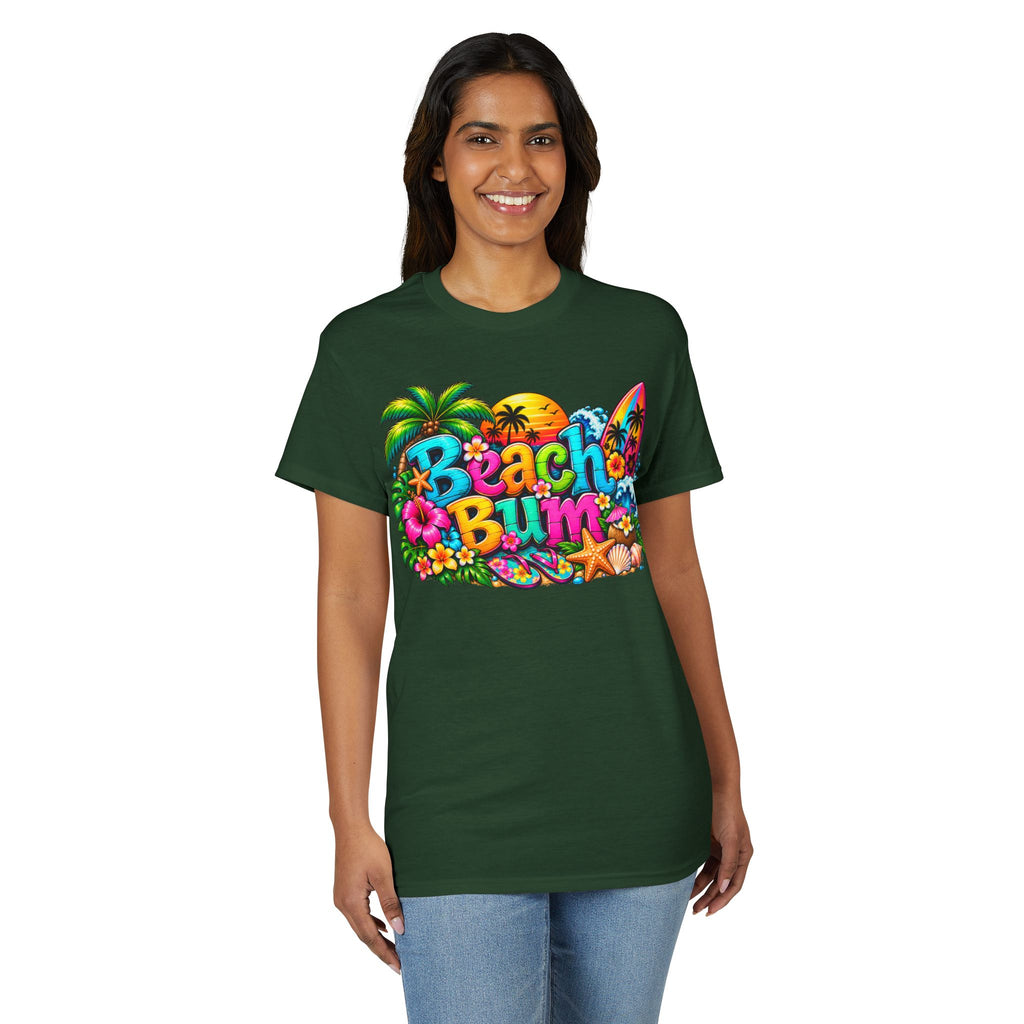 Beach Bum T-Shirt — Colorful Surf & Tropical Graphic Tee