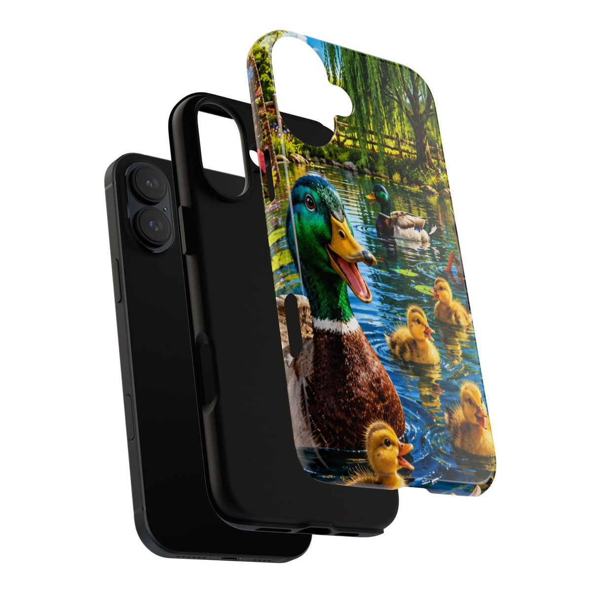 Duck Family Phone Case — Cute Mallard & Ducklings Protective Tough Case