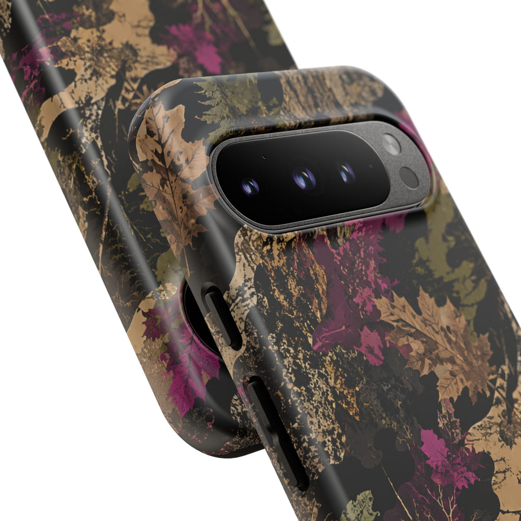 Camo Floral Tough Phone Case — Rugged Nature-Inspired Protection
