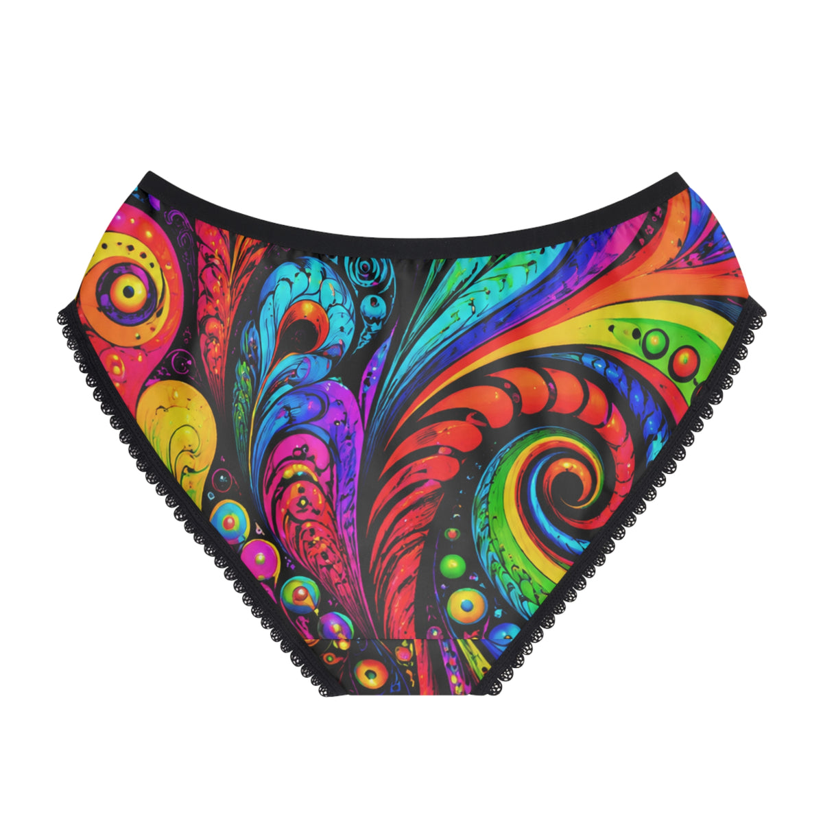 Women's Briefs — Psychedelic Rainbow Swirl All-Over Print