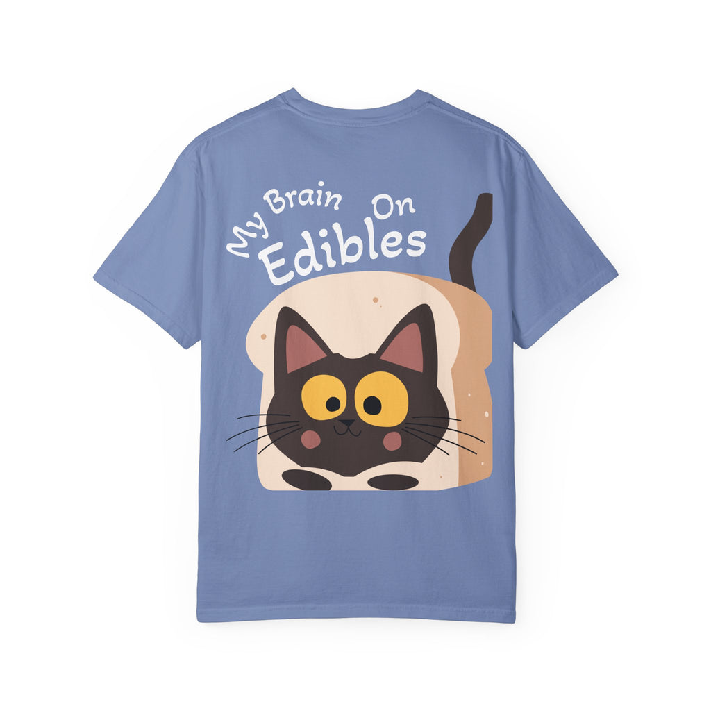 Black Cat in Toast T-Shirt | Cute Kawaii Kitty Illustration