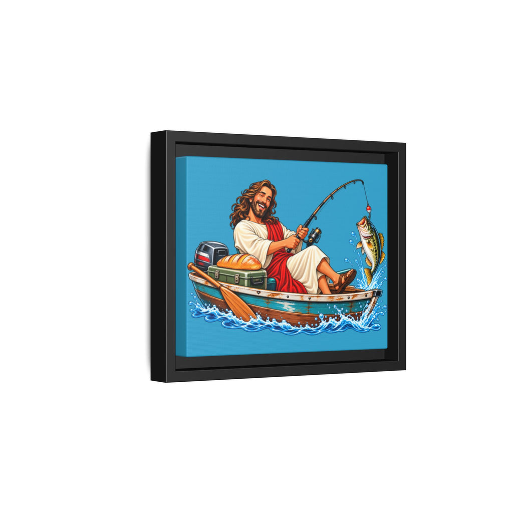 Matte Canvas, Framed (Multi-color) -Jesus Goes Fishing