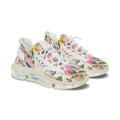 Floral Mesh Sneakers — Women's Breathable Rose & Spring Flower Running Shoes