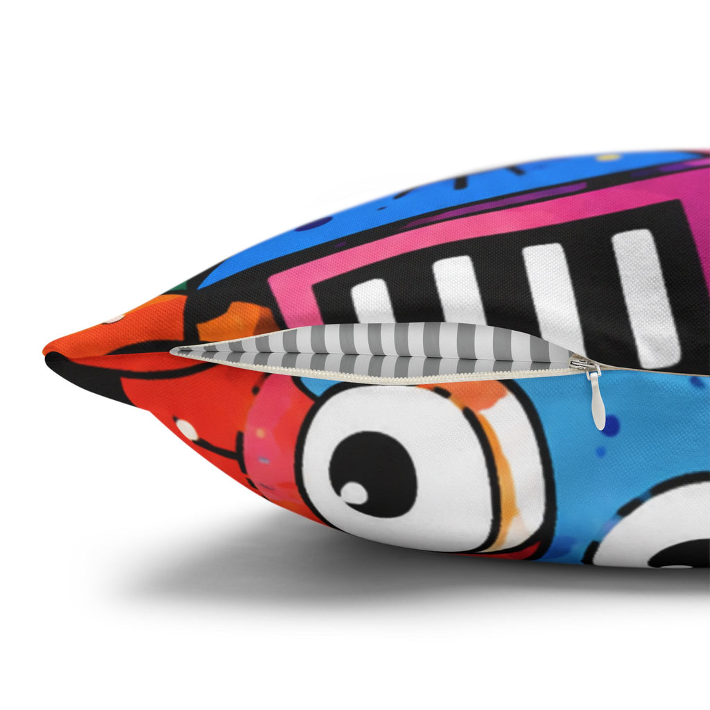 Colorful Abstract Doodle Pillowcase | Spun Polyester Square Pillowcase