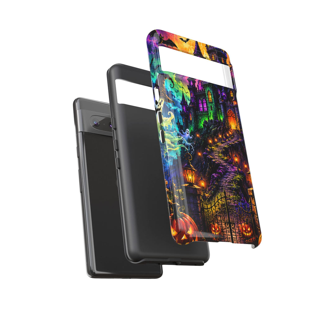 Halloween Haunted Castle Phone Case — Spooky Pumpkin & Ghost Tough Case