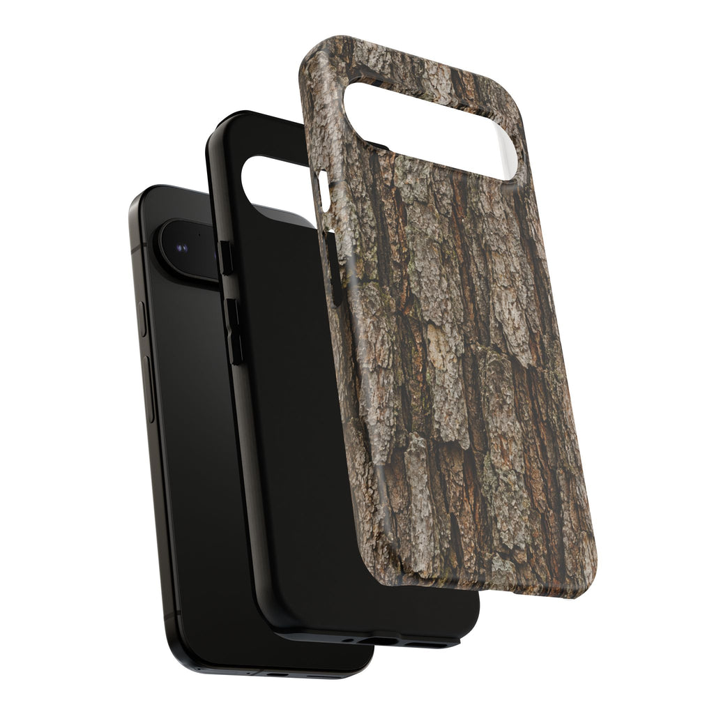 Bark Texture Phone Case - Rugged Woodland Camouflage for Nature Lovers