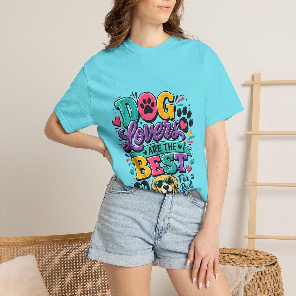 Dog Lovers Are The Best T-shirt | Colorful Paw Print Design