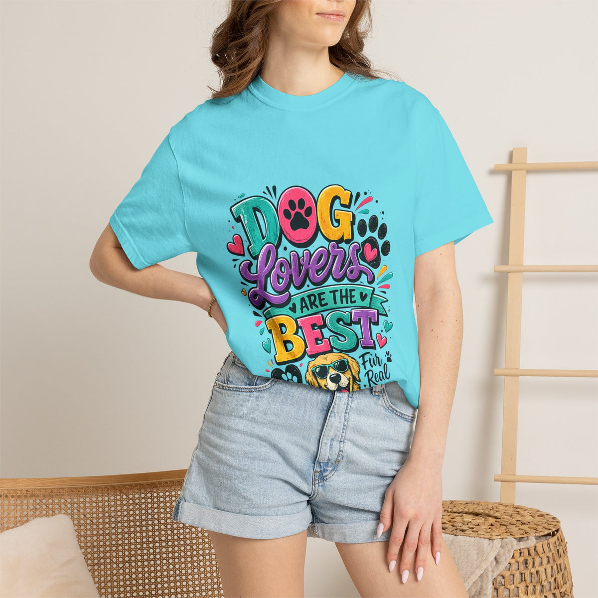 Dog Lovers Are The Best T-shirt | Colorful Paw Print Design