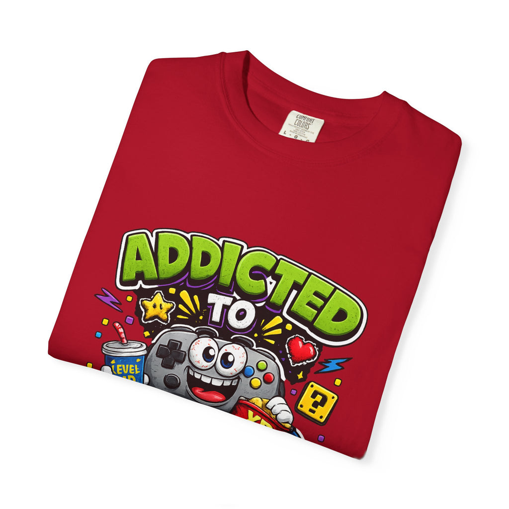 Addicted to Video Games T-Shirt | Gamer Controller Graphic Tee