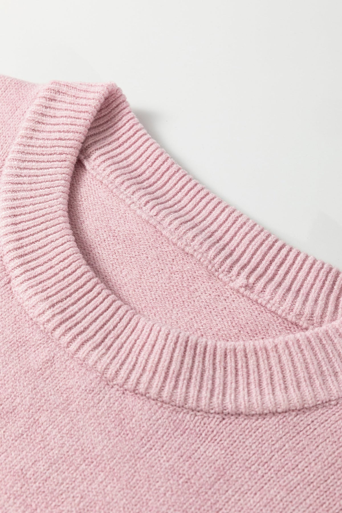 Corded Knit Love Script Graphic Baggy Sweater
