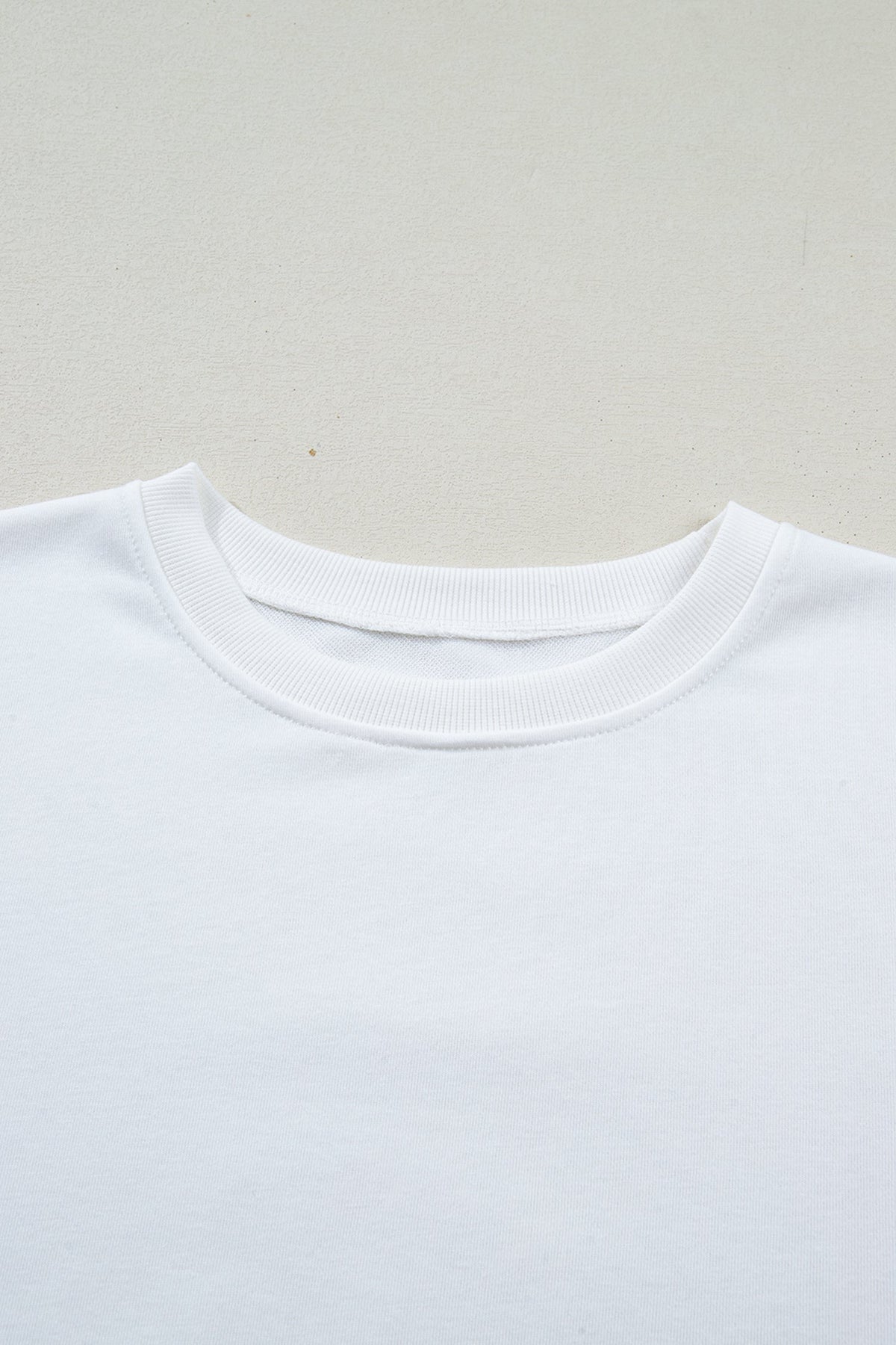 Solid Drop Shoulder Long Sleeve Top