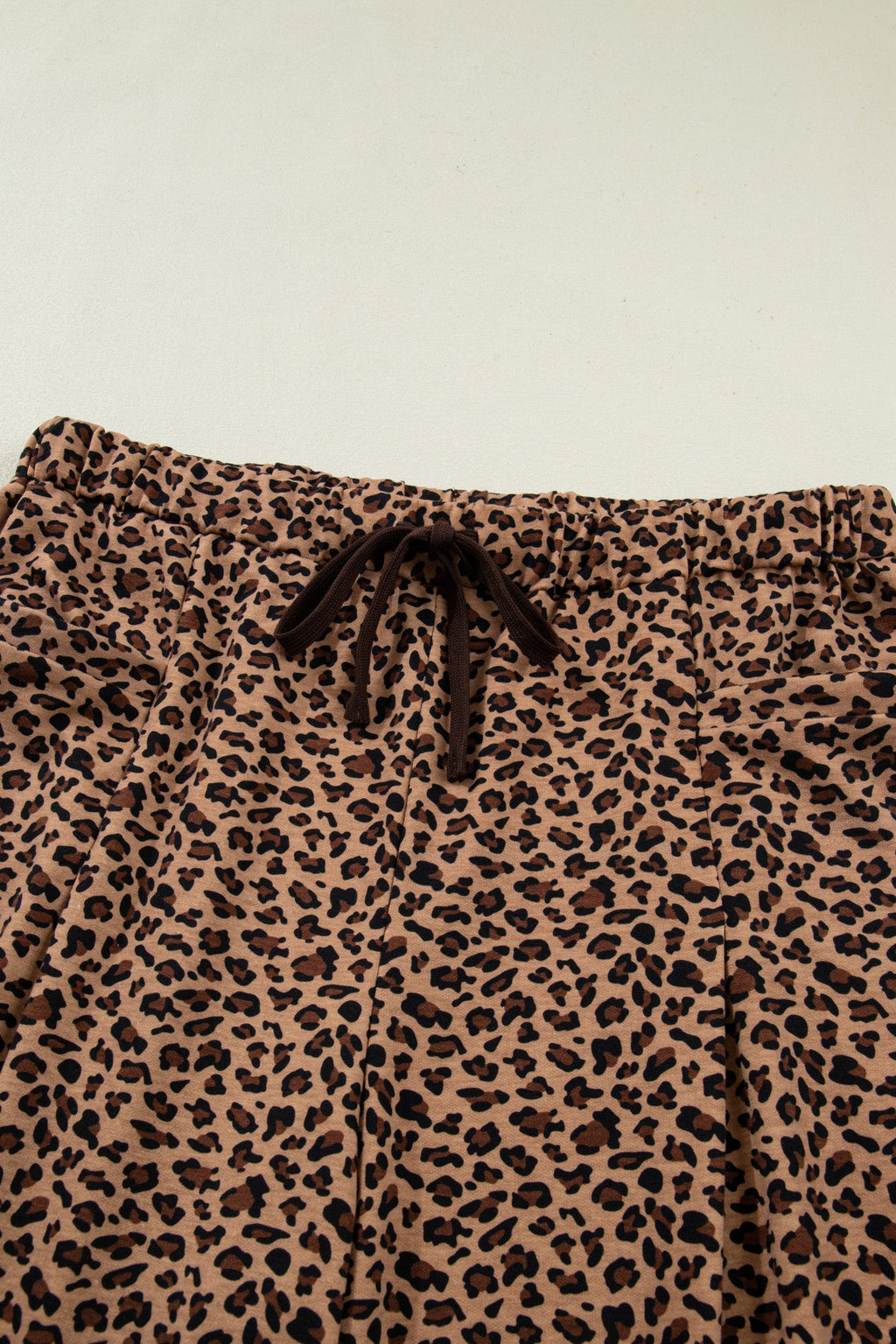 Plus Size Leopard Top & Pleated Pants Set