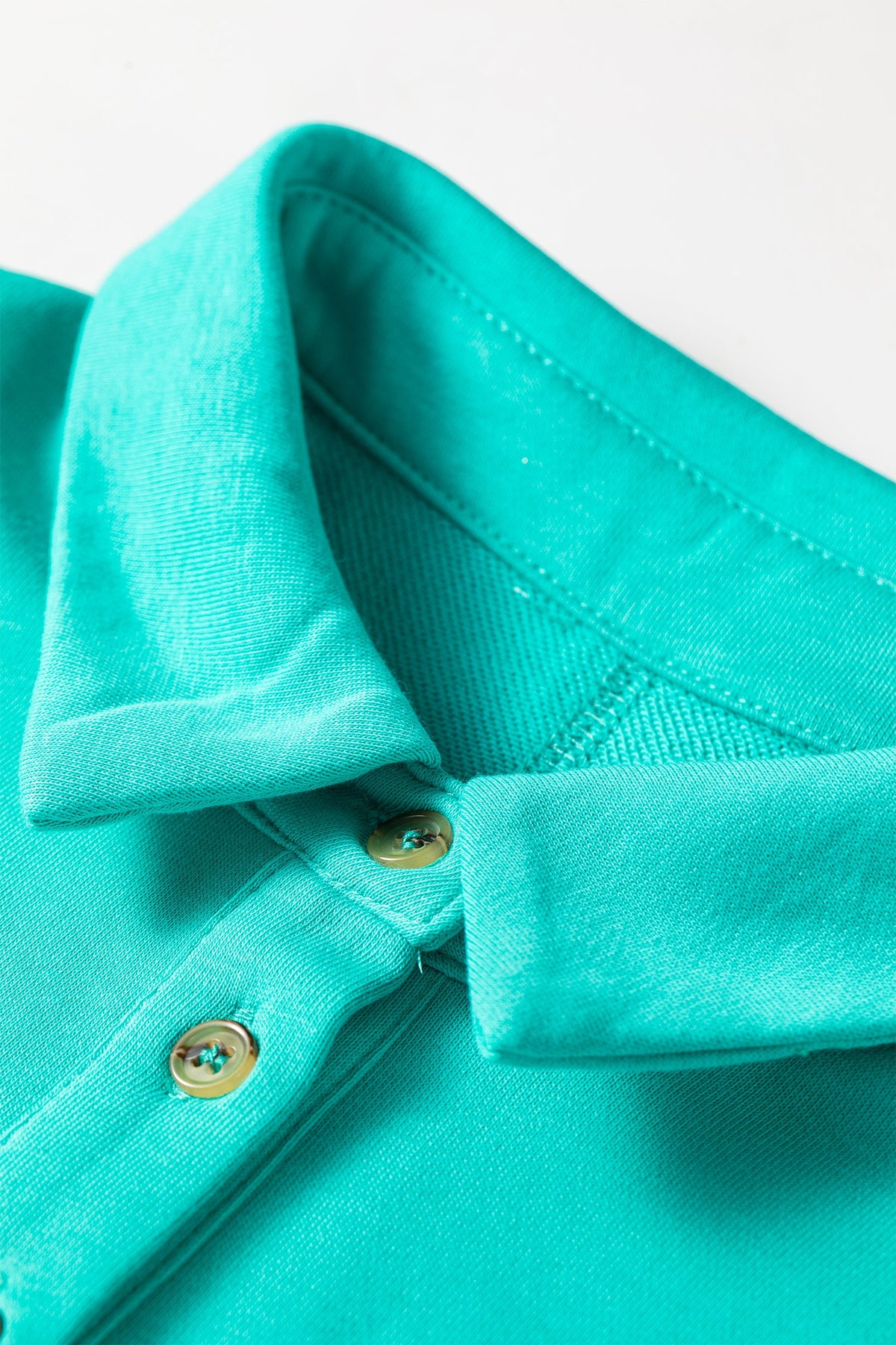 Solid Polo Collar Short Sleeve T-Shirt Dress