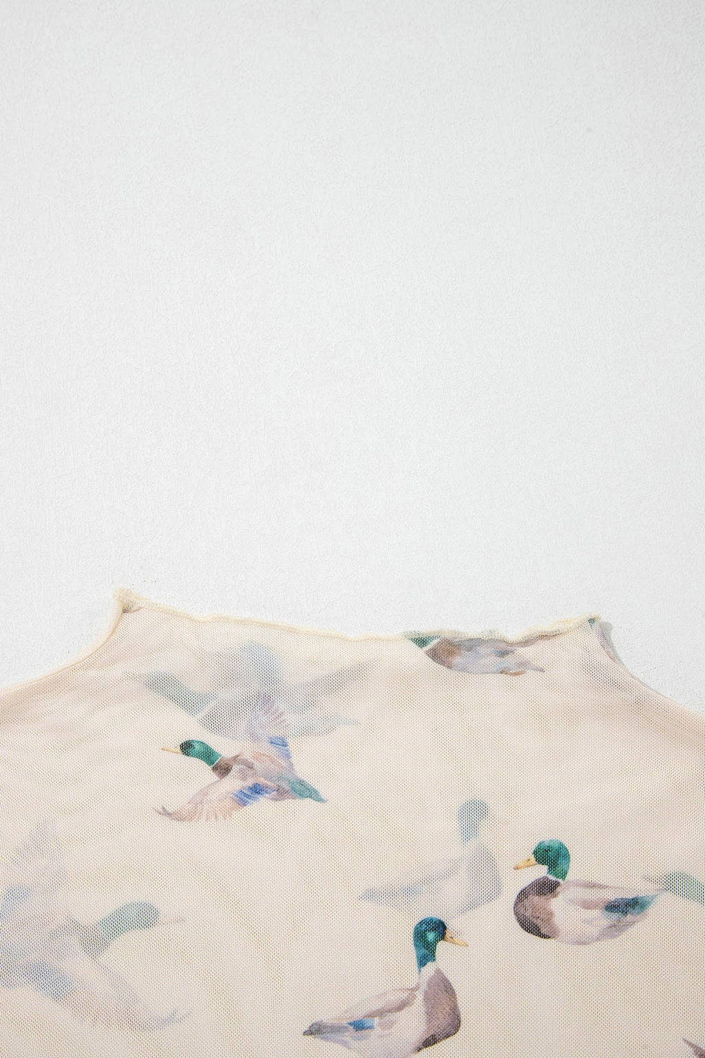 Sheer Mallard Mesh Short Sleeve Top