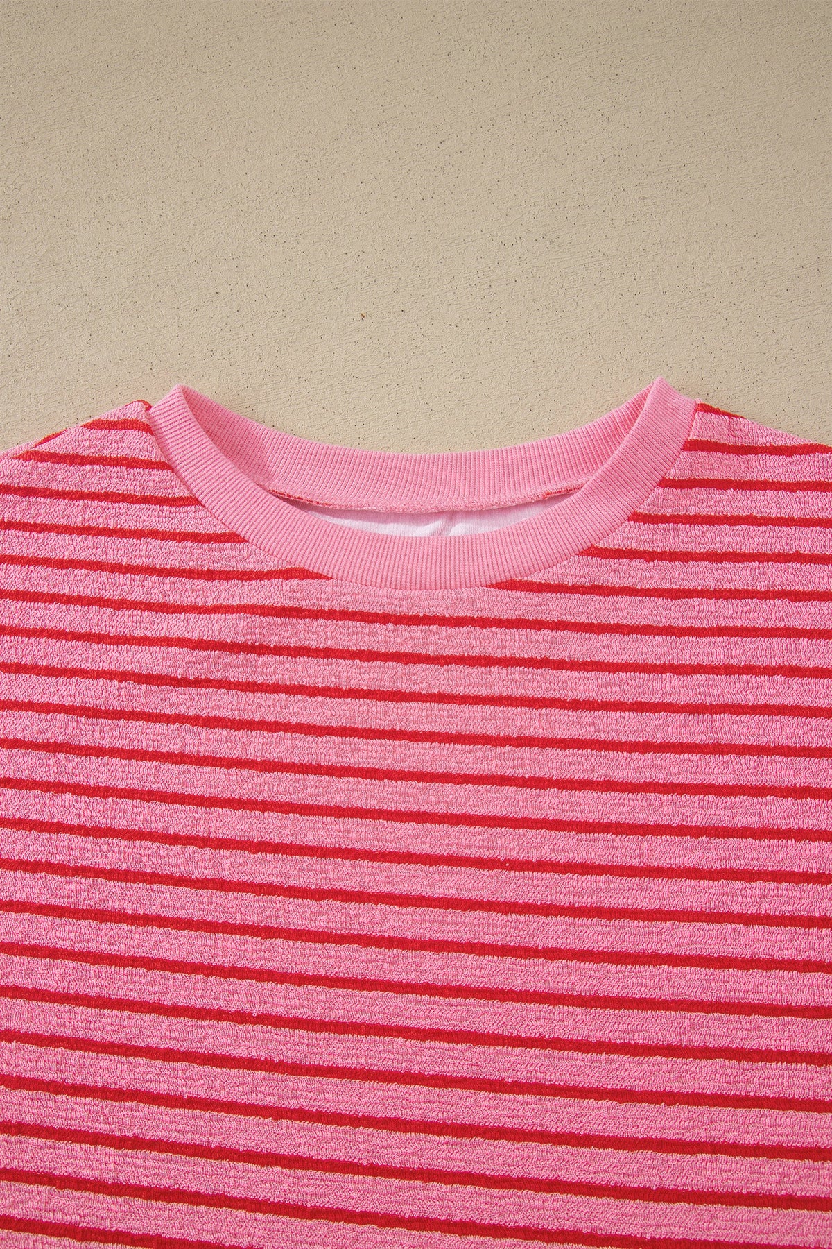 Stripe Side Split Tee & Drawstring Shorts Set