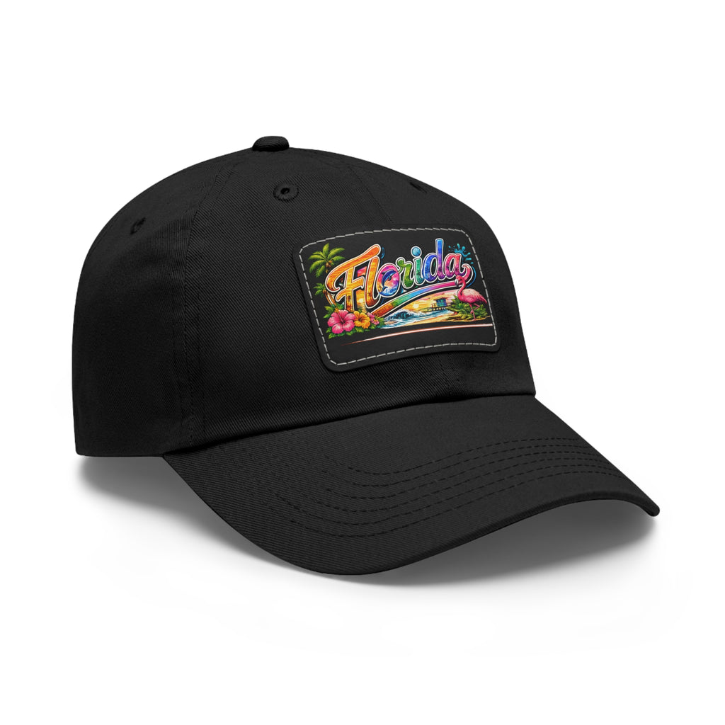 Florida Retro Patch Dad Hat | Leather Rectangle
