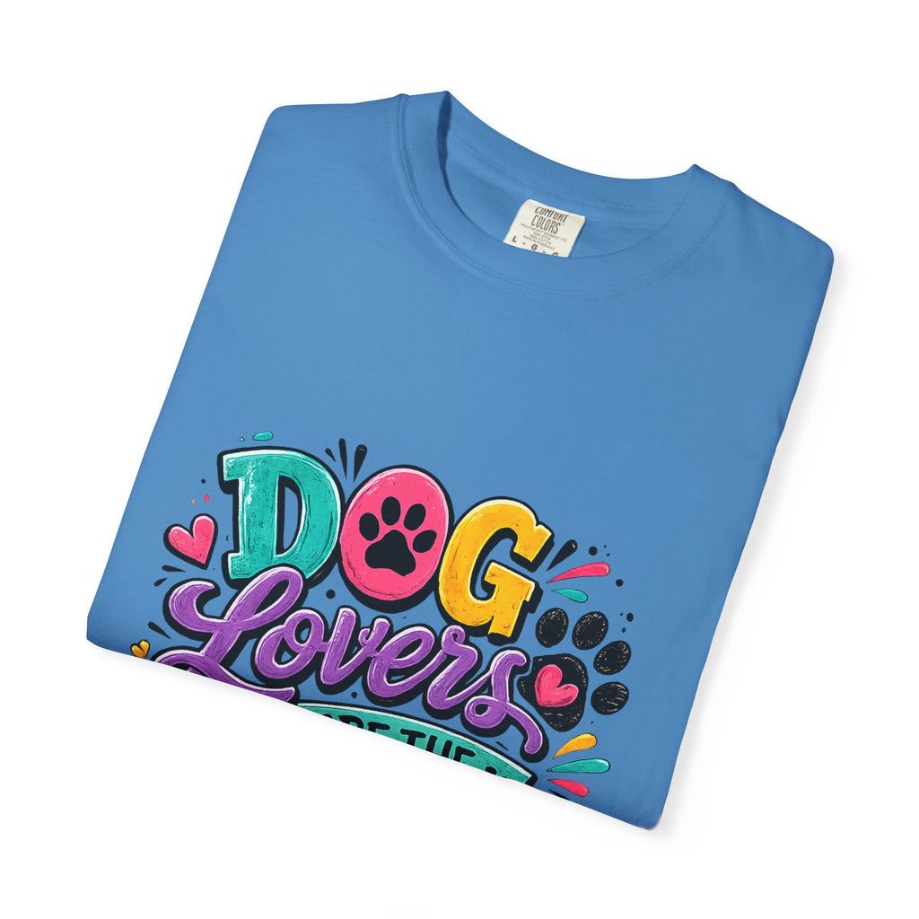 Dog Lovers Are The Best T-shirt | Colorful Paw Print Design