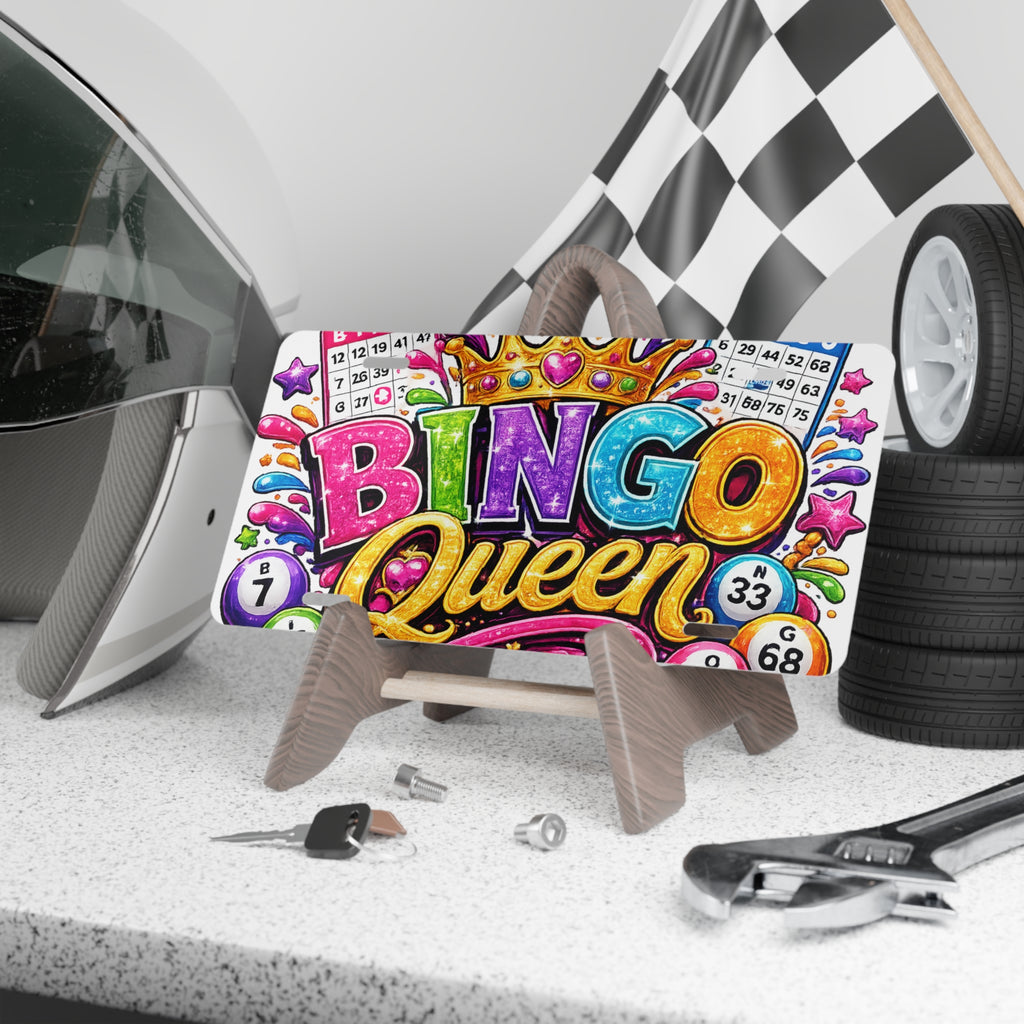 Bingo Queen Vanity Plate | Colorful Bingo Design License Plate