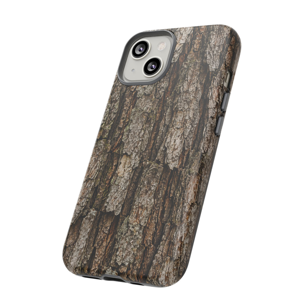 Bark Texture Phone Case - Rugged Woodland Camouflage for Nature Lovers