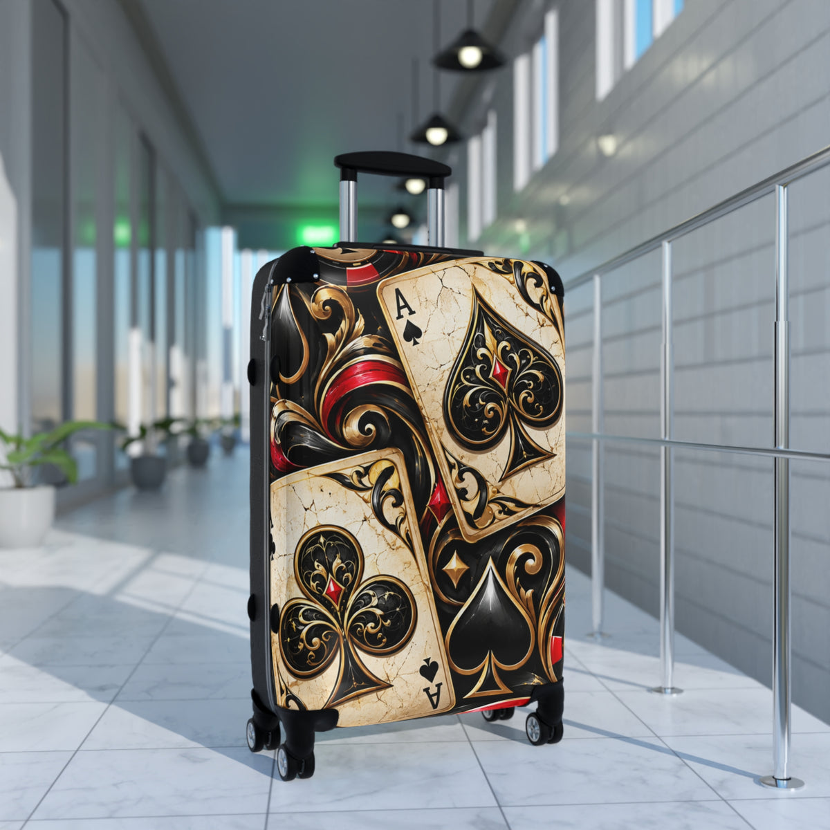 Ace of Spades Travel Suitcase – Vintage Playing Card Luggage