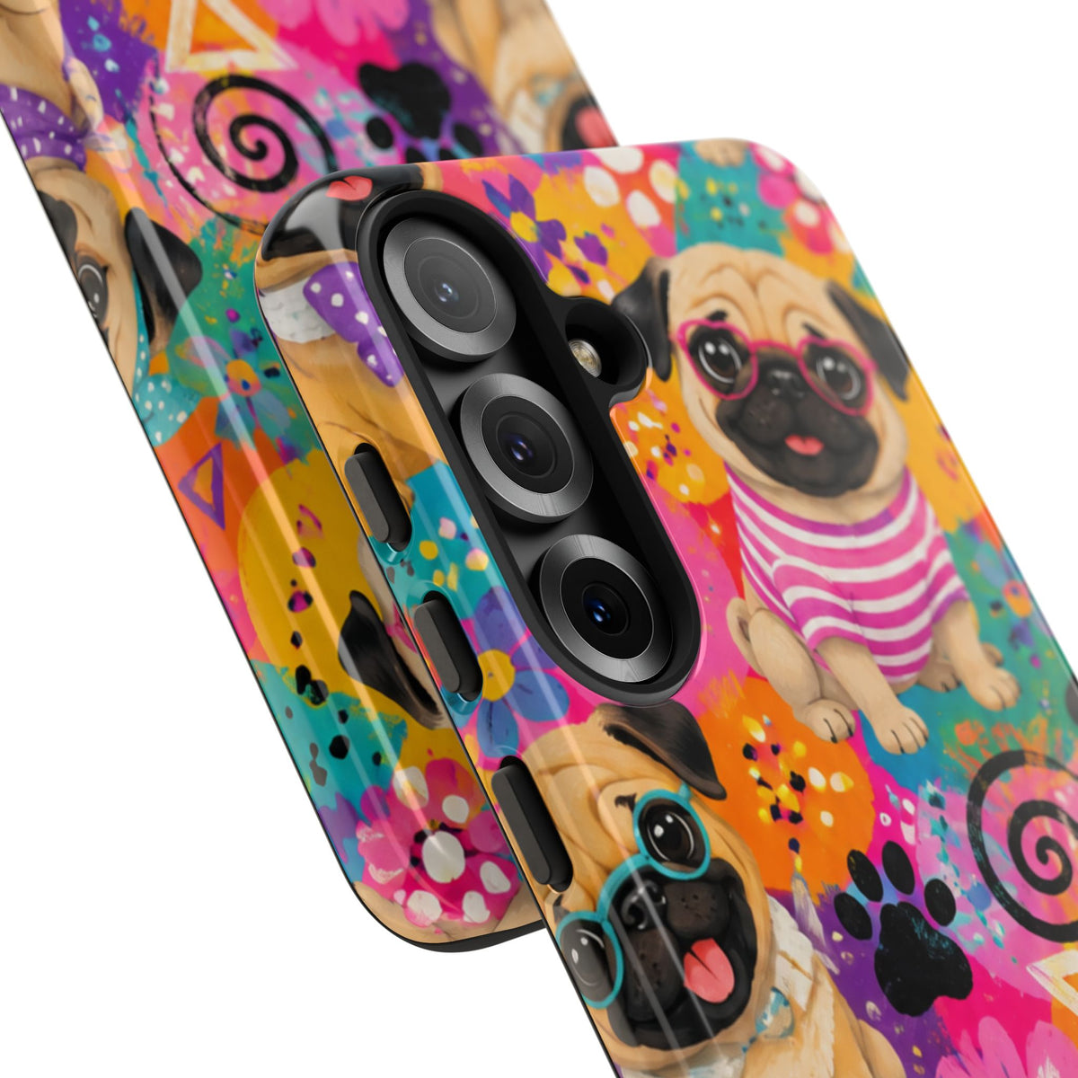 Pug Pop Art Phone Case — Colorful Pug Pattern Tough Case