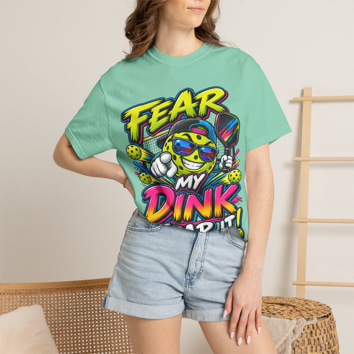 Fear My Dink Fear It! T-Shirt | Colorful Pickleball Graphic Tee