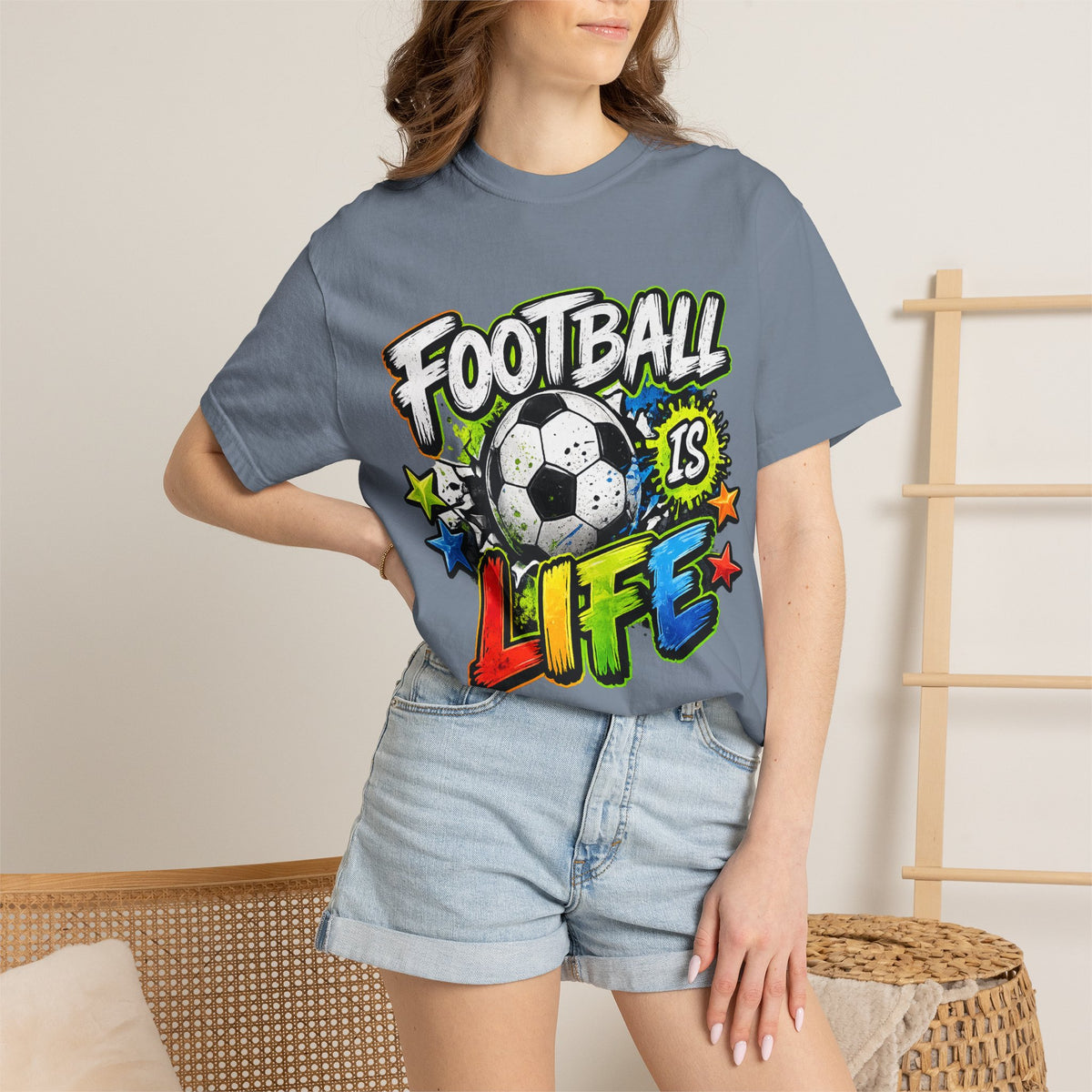 Football Is Life T-shirt | Soccer Ball Graphic Tee, Youth Sports