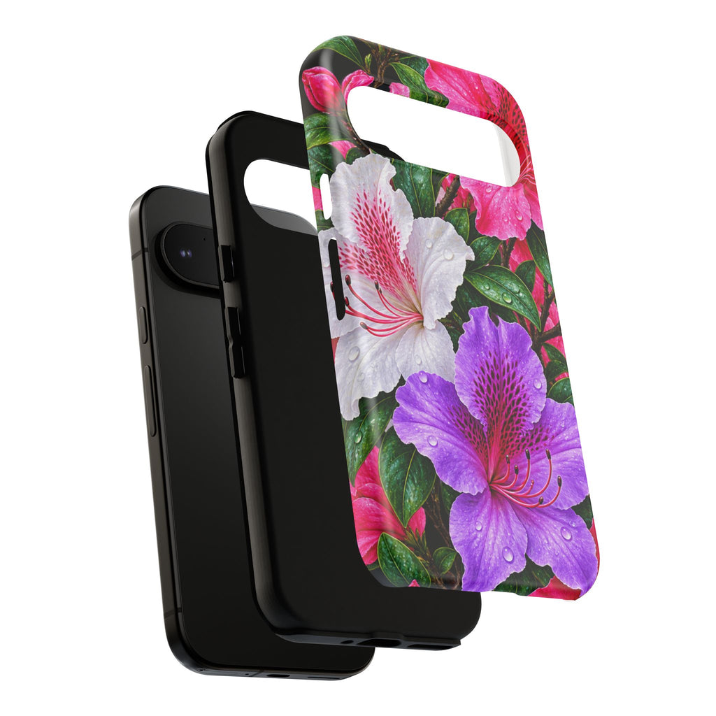 Floral Azalea Phone Case — Vibrant Pink & Purple Blossom Protection