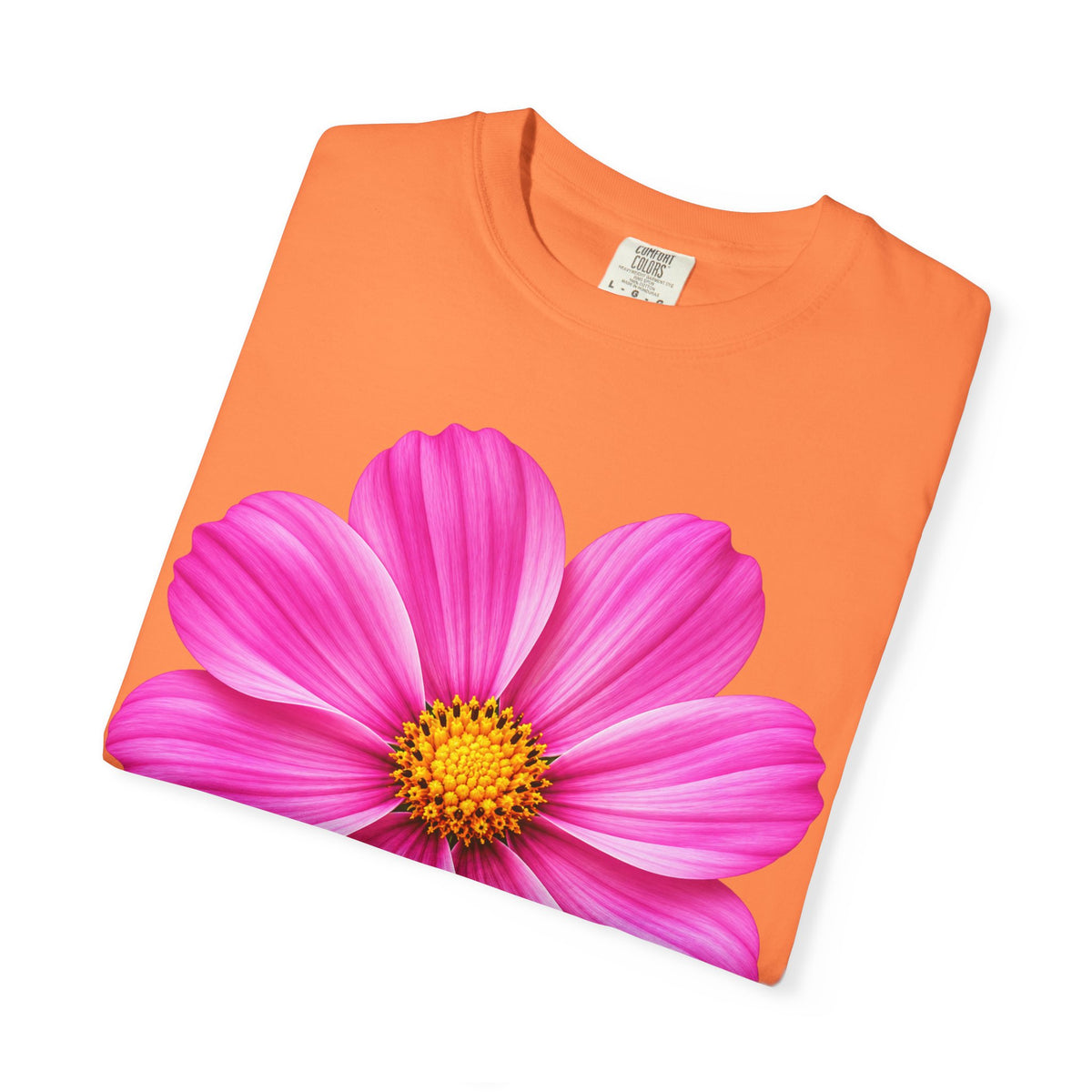 Pink Cosmos Flower T-shirt | Inspirational Back Quote