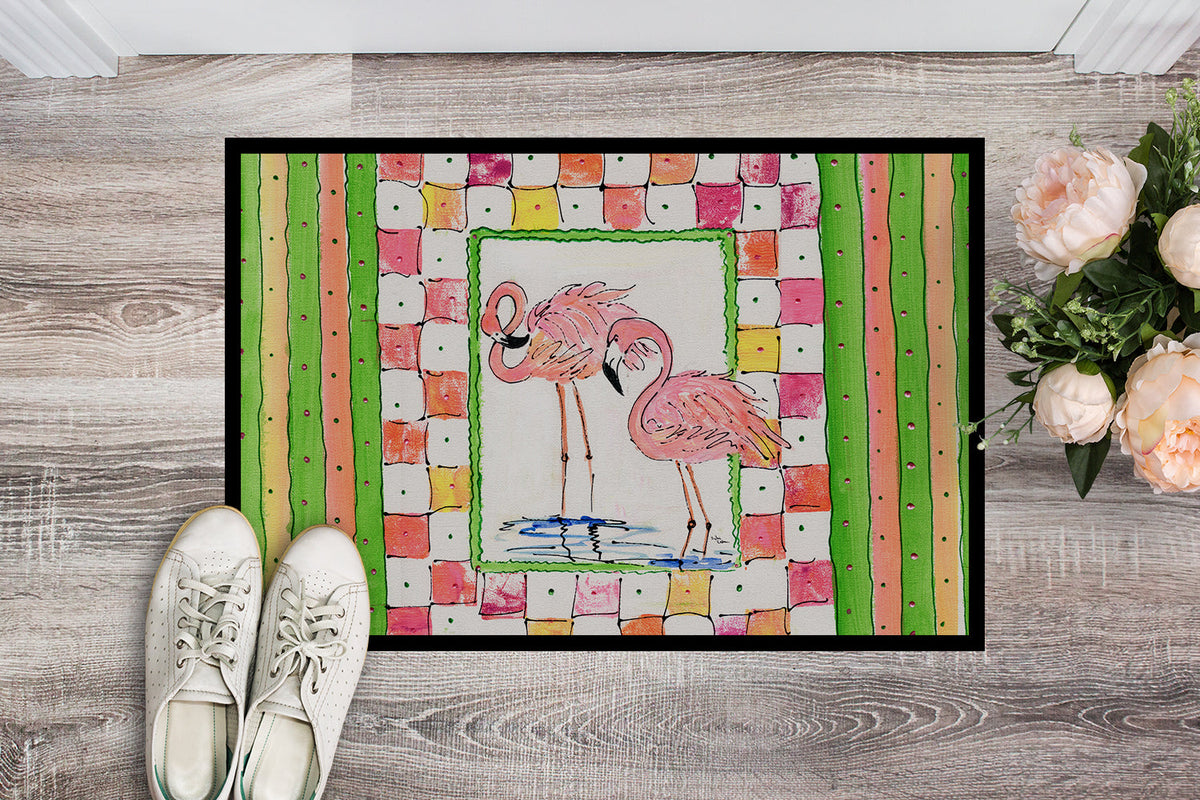 Bird - Flamingo Doormat Indoor Outdoor 18H X 27W Front Door Mat Rugs for Entryway, Non Slip Washable