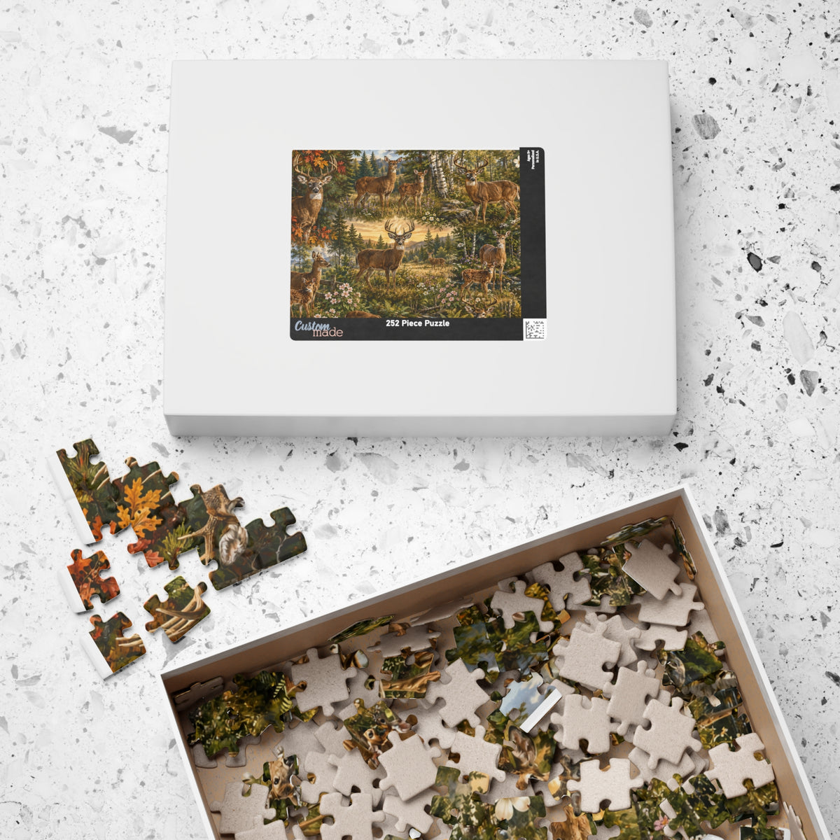 Woodland Deer Jigsaw Puzzle — Scenic Forest Wildlife Puzzle (110/252/520/1014 pcs)