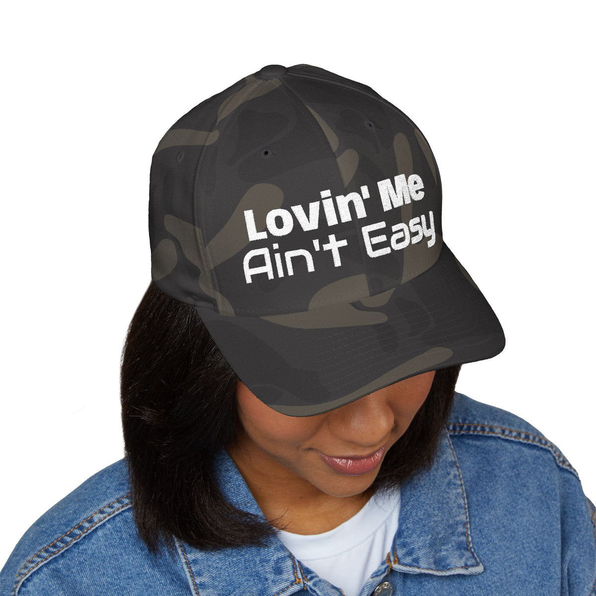 Lovin' Me Ain't Easy Embroidered Baseball Cap