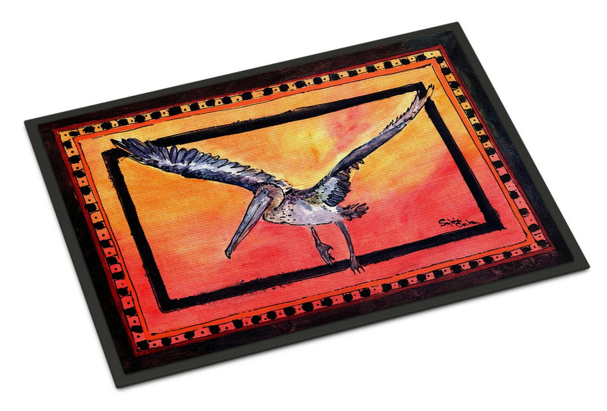 Bird - Pelican Doormat Indoor Outdoor 18H X 27W Front Door Mat Rugs for Entryway, Non Slip Washable