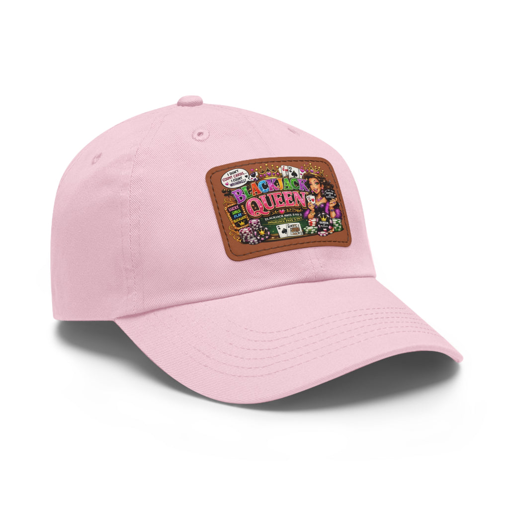 Black Queen patch dad hat | Leather patch baseball cap