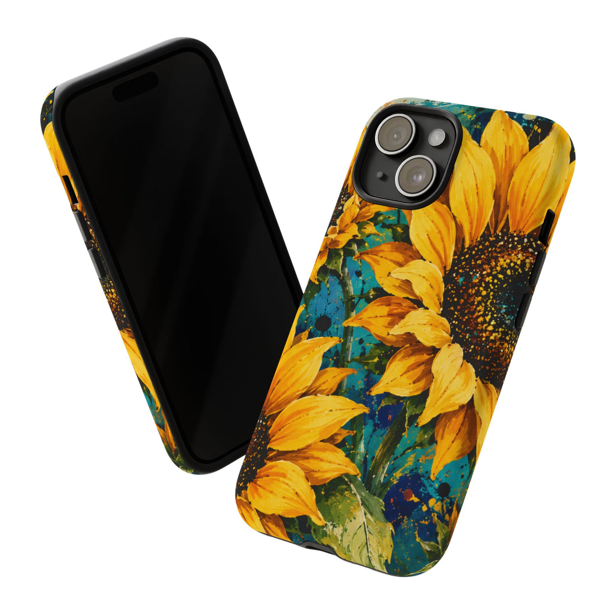 Sunflower Art Phone Case — Vibrant Yellow Floral Tough Case