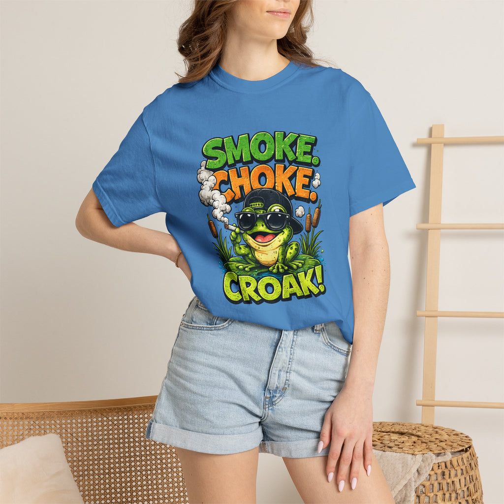Smoke Choke Croak Frog T-shirt | Graphic Frog Tee