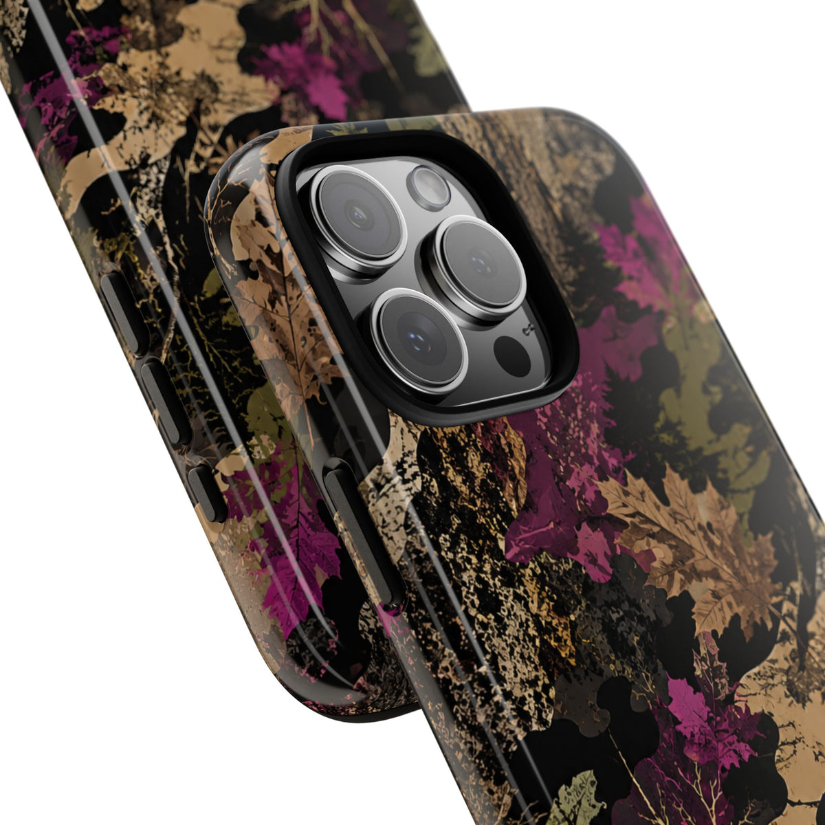 Camo Floral Tough Phone Case — Rugged Nature-Inspired Protection