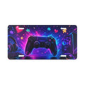 Neon Gamer Controller Vanity Plate | Video Game Console License Plate