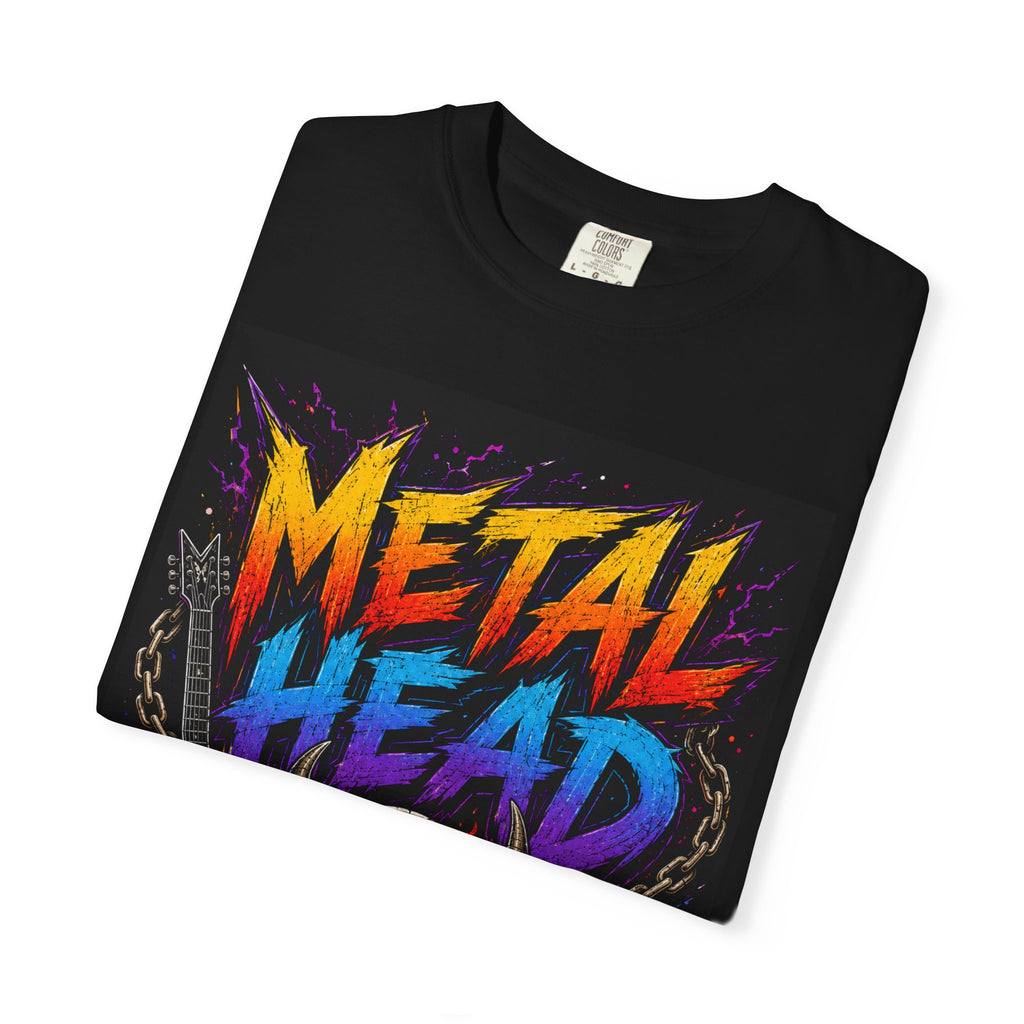 Metal Head skull graphic T-Shirt | heavy metal band art
