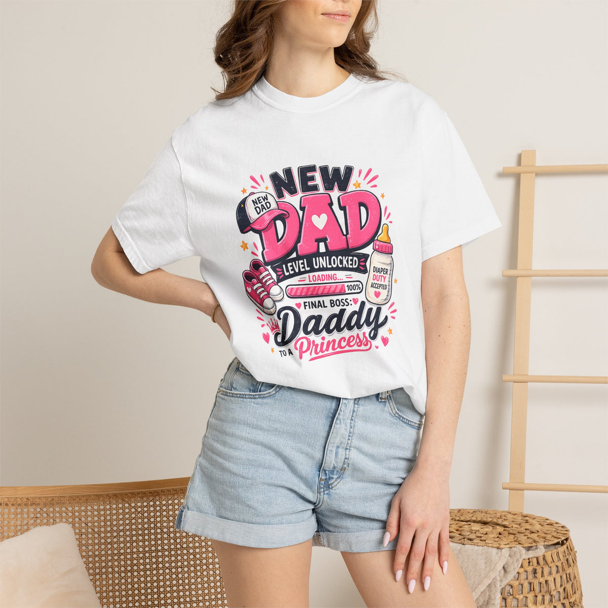 New Dad Level Unlocked T-shirt | Daddy to a Princess