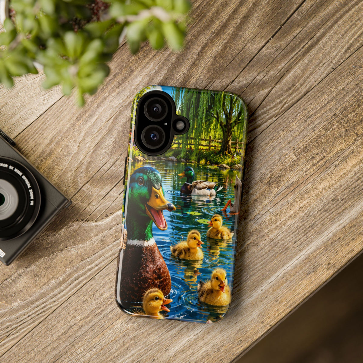 Duck Family Phone Case — Cute Mallard & Ducklings Protective Tough Case