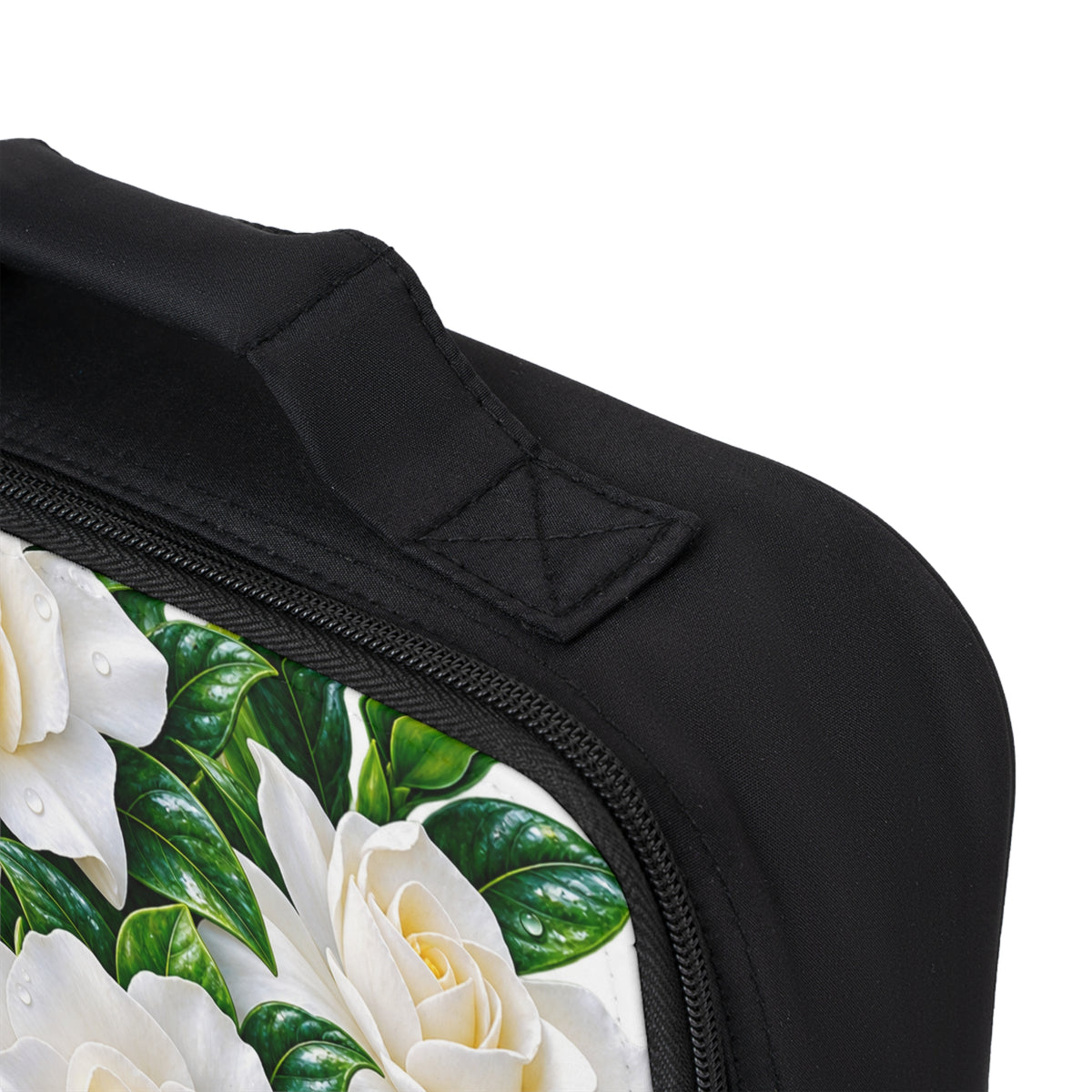 Gardenia Lunch Bag — Floral Insulated Lunchbox with White Gardenia Design