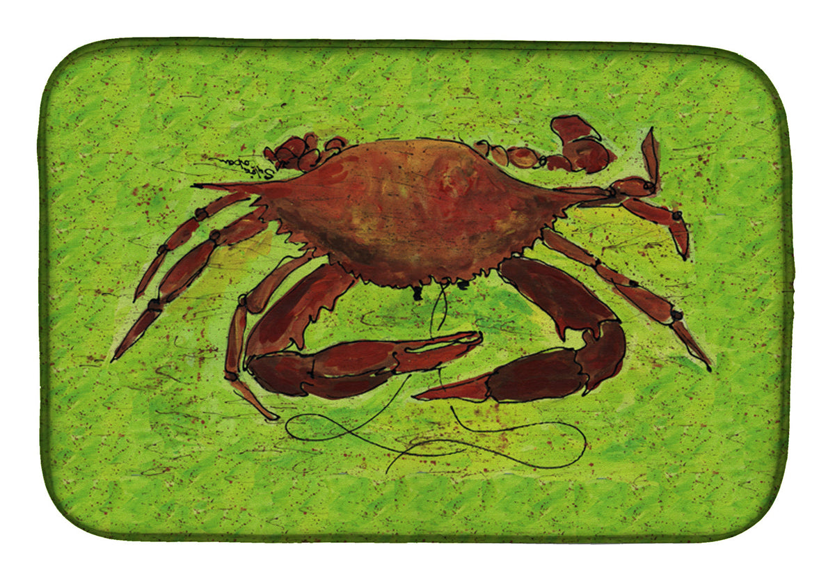 Crab Dish Drying Mat Absorbent Dish Drying Mat Pad for Kitchen Counter Dish Drainer Mat for Countertop, 14 x 21", Multicolor
