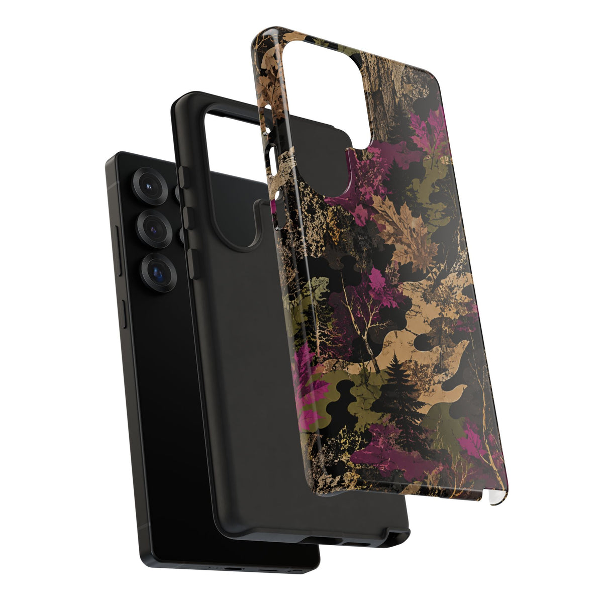 Camo Floral Tough Phone Case — Rugged Nature-Inspired Protection