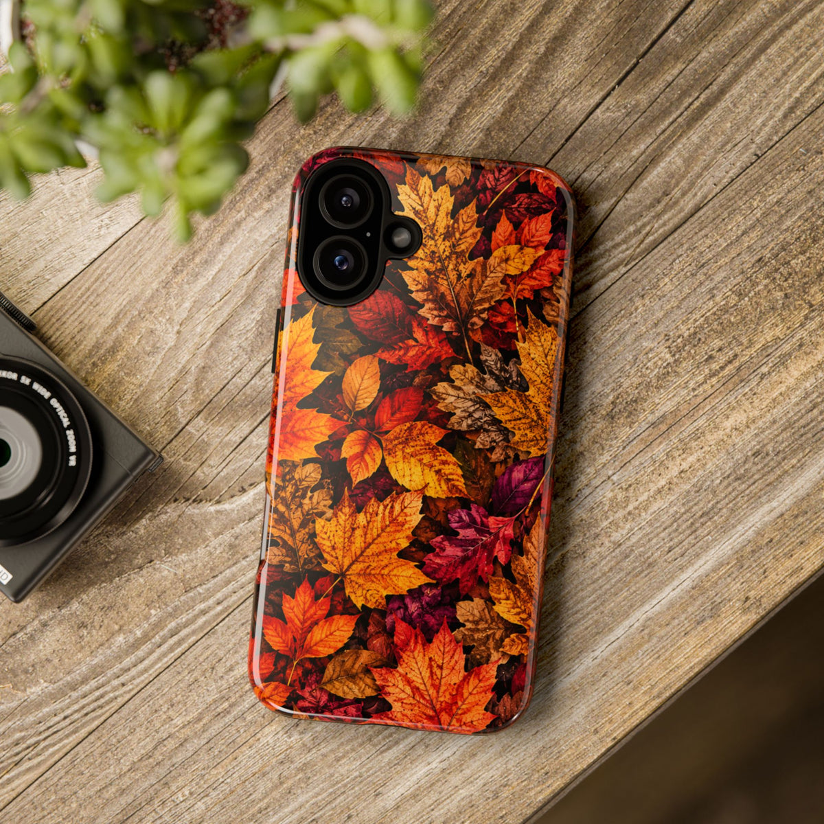 Autumn Leaves Tough Phone Case — Fall Foliage Protective Cover